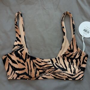 Tori Praver Evie bikini top animal print tiger